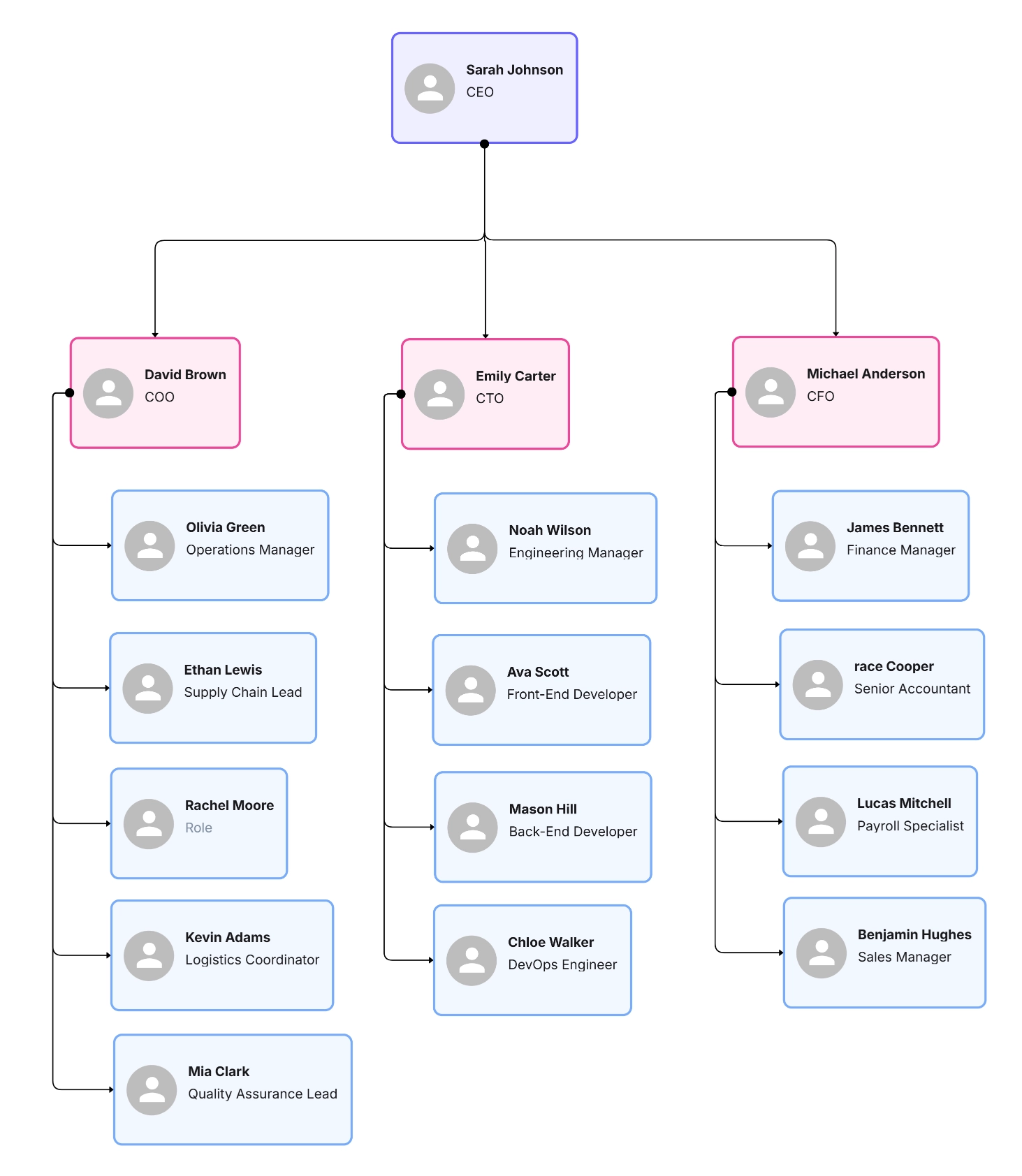 Best Organizational Chart Templates Editable Online Examples
